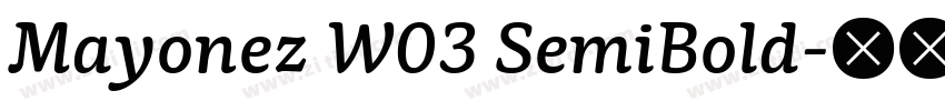 Mayonez W03 SemiBold字体转换